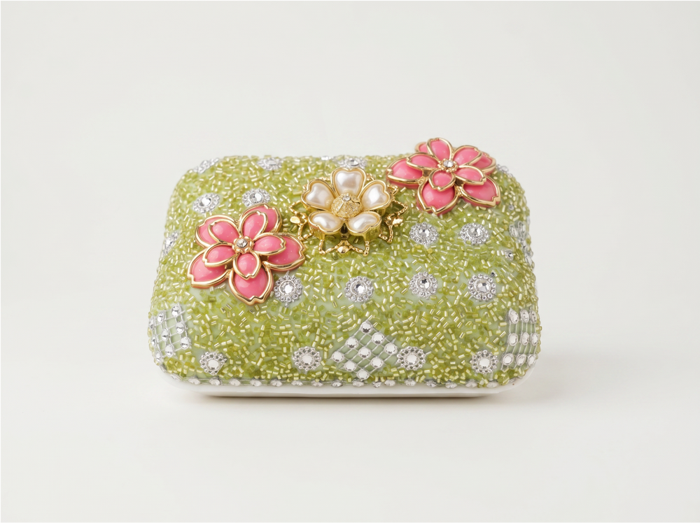 Customized Kashmiri traditional Soap Case Green