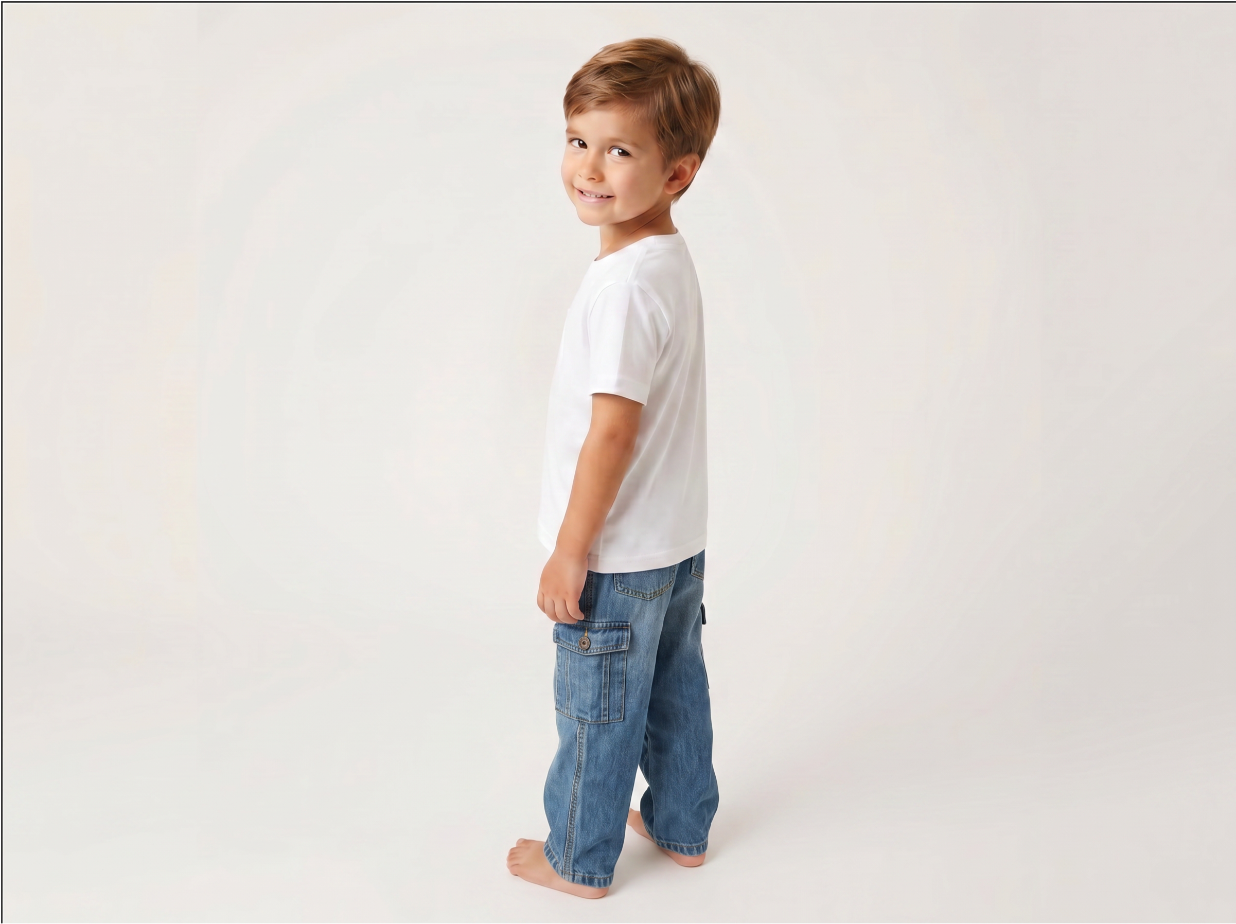 Slim Fit Blue Cargo for Kids
