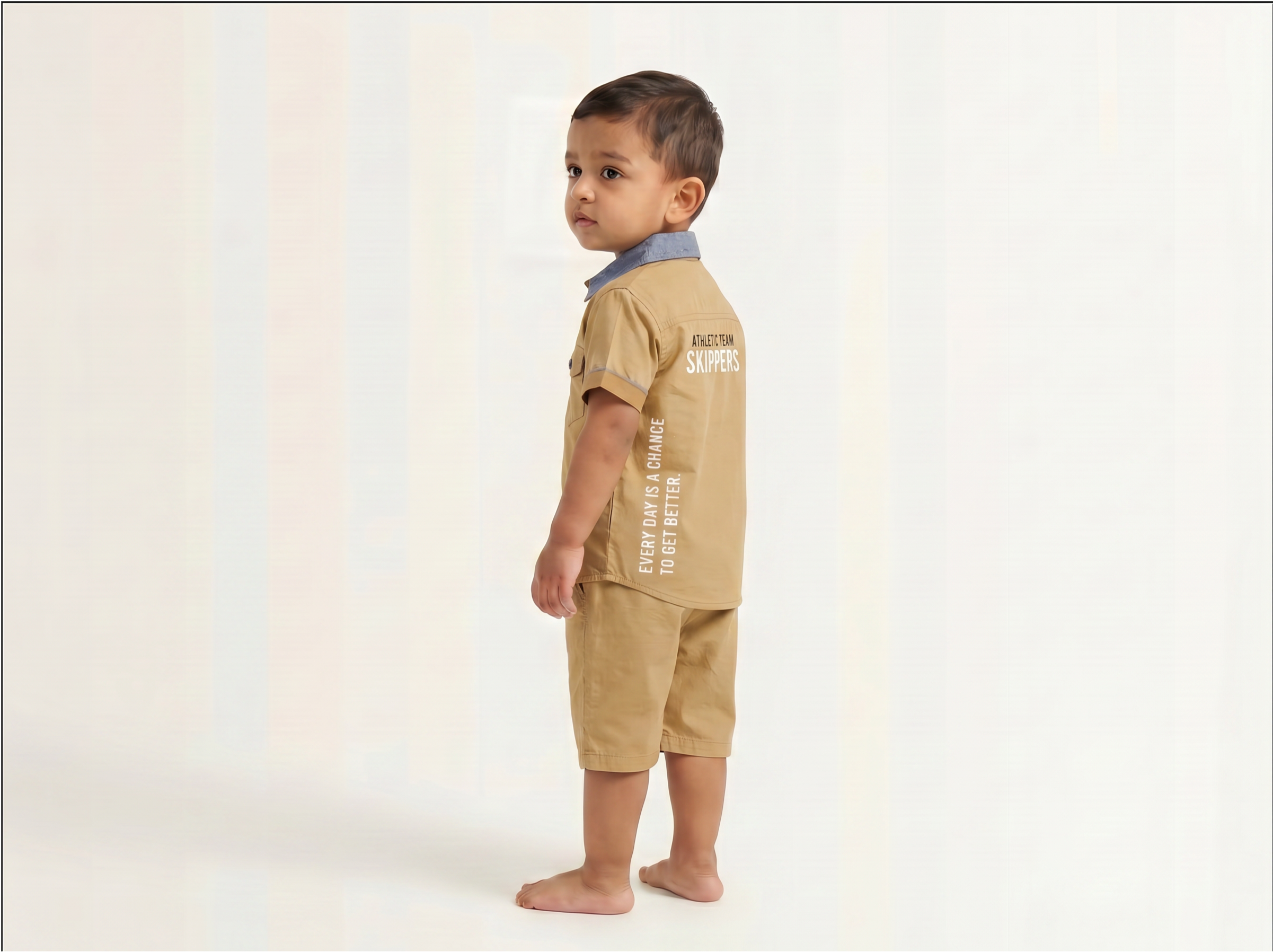 Brown Button shirt for Kids