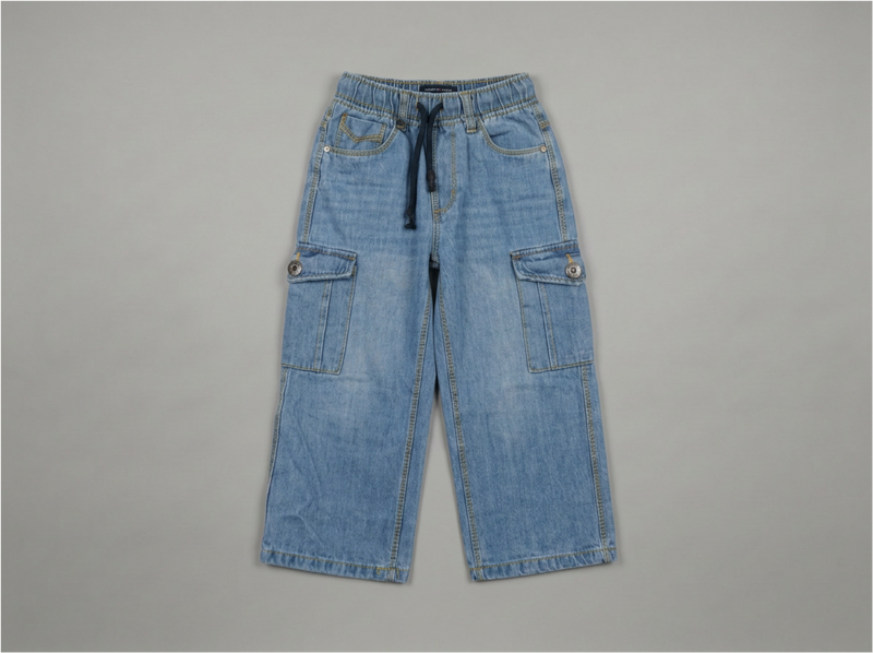Slim Fit Blue Cargo for Kids