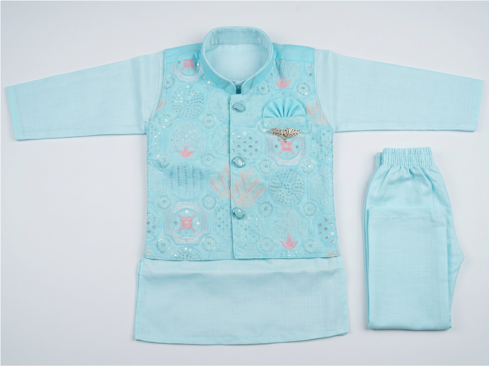 Light Blue Kurta Pajama for Kids